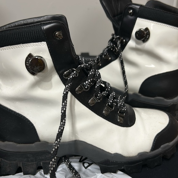 Moncler Black and White Combat Boots - Picture 4 of 5